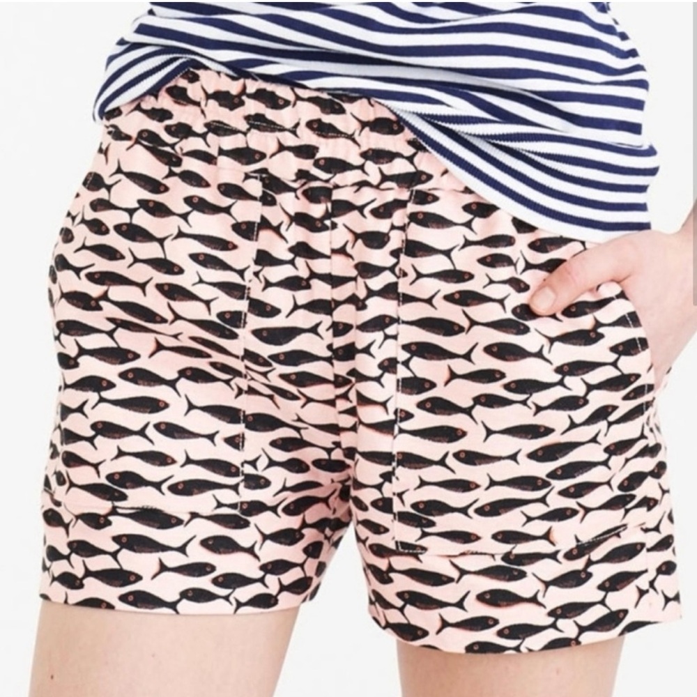 J. Crew Minnow fish print short size small